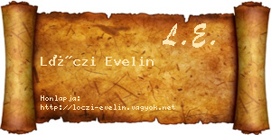 Lóczi Evelin névjegykártya